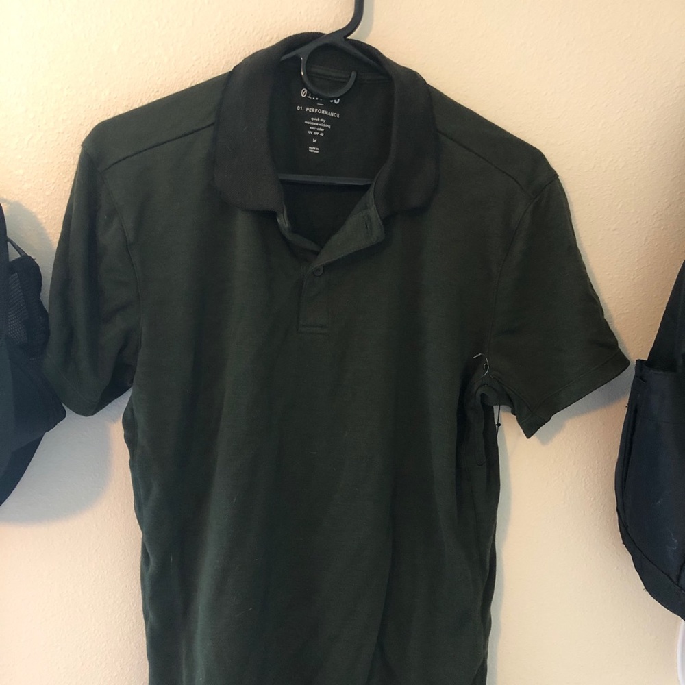 Green polo shirt